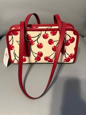 Coach Swing Zip Cherry Print